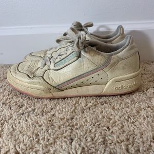 Adidas continentals pink and blue